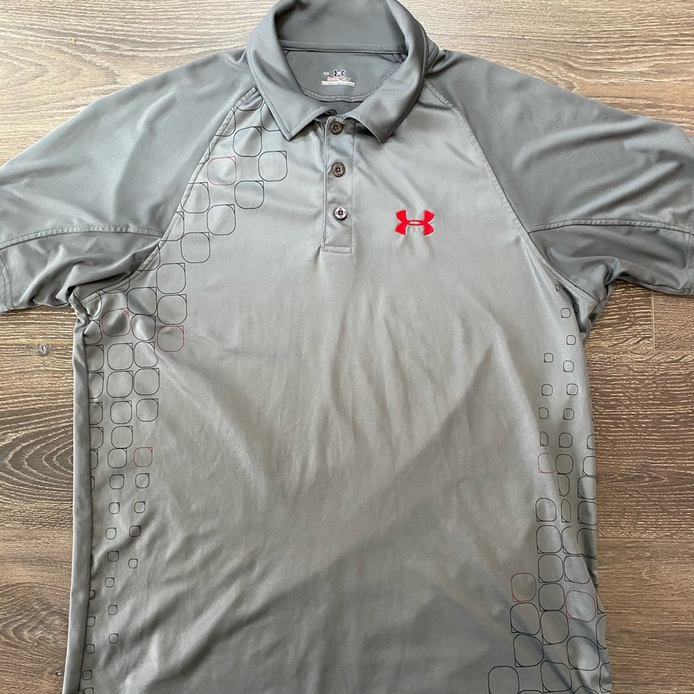 Under Armour HeatGear Golf Polo - Large - Gray